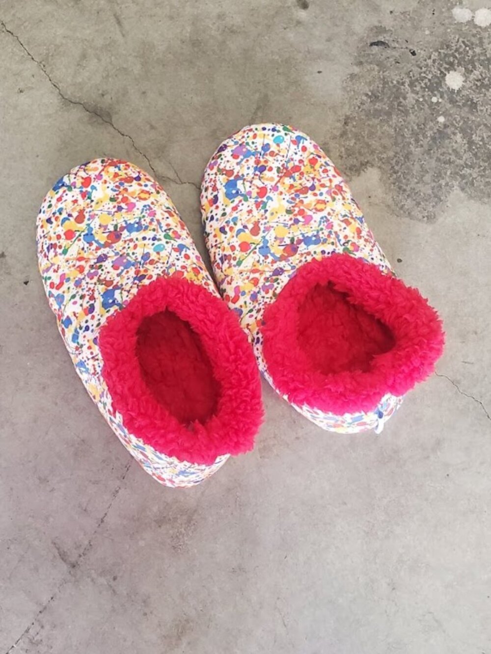 Paint Splatter Slippers